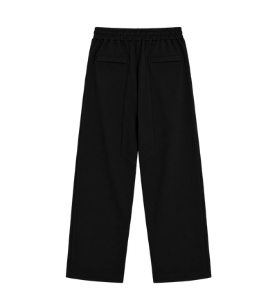 Geweven wollen joggingbroek teer