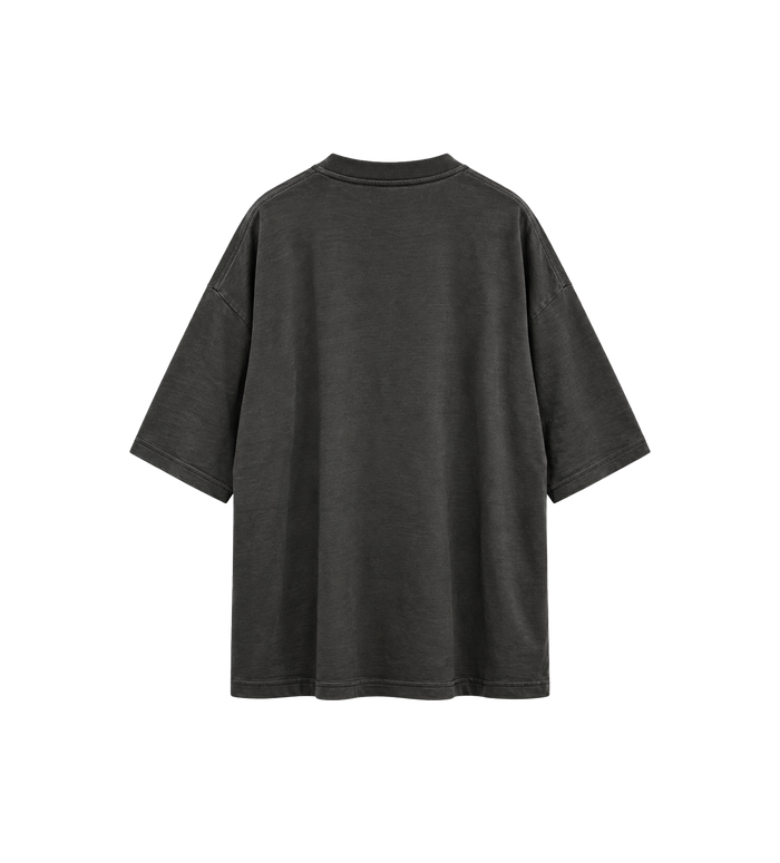 SS Woolen T-Shirt with Leather Badge Tar