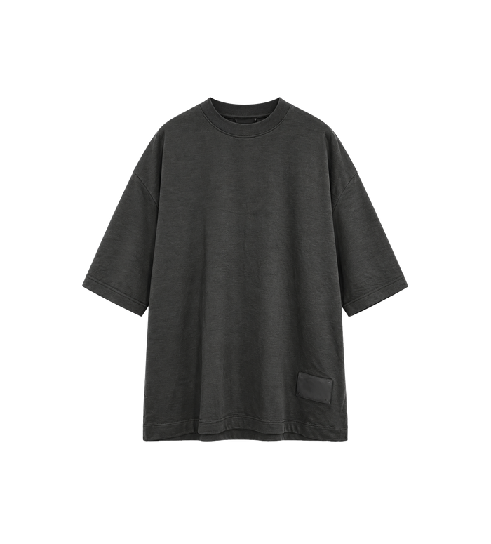 SS Woolen T-Shirt with Leather Badge Tar