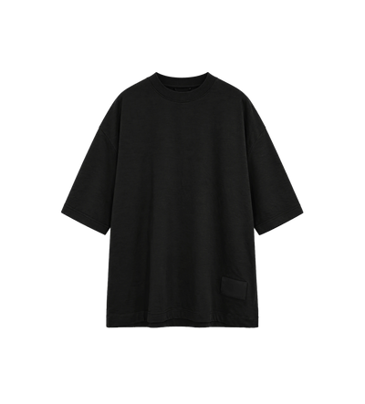 SS wollen T-shirt met leren badge Tar