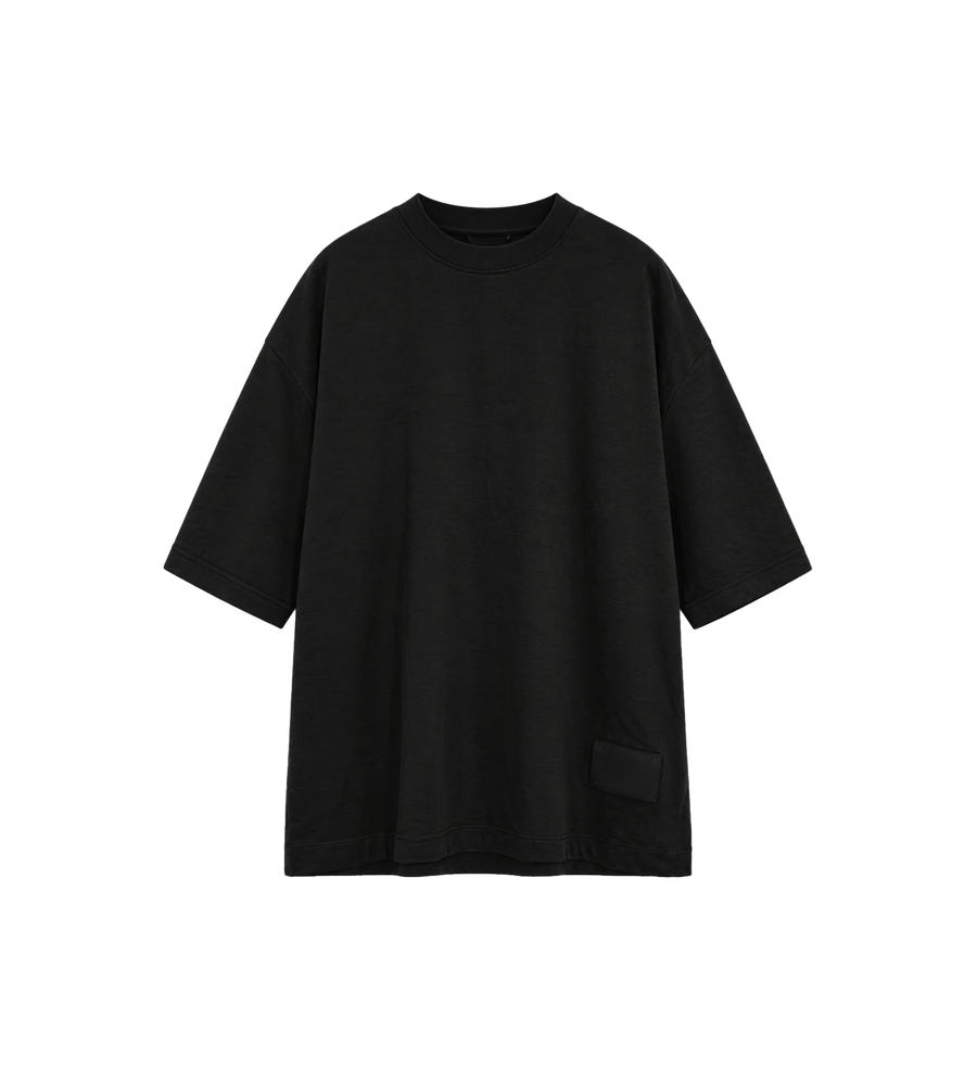 SS wollen T-shirt met leren badge Tar