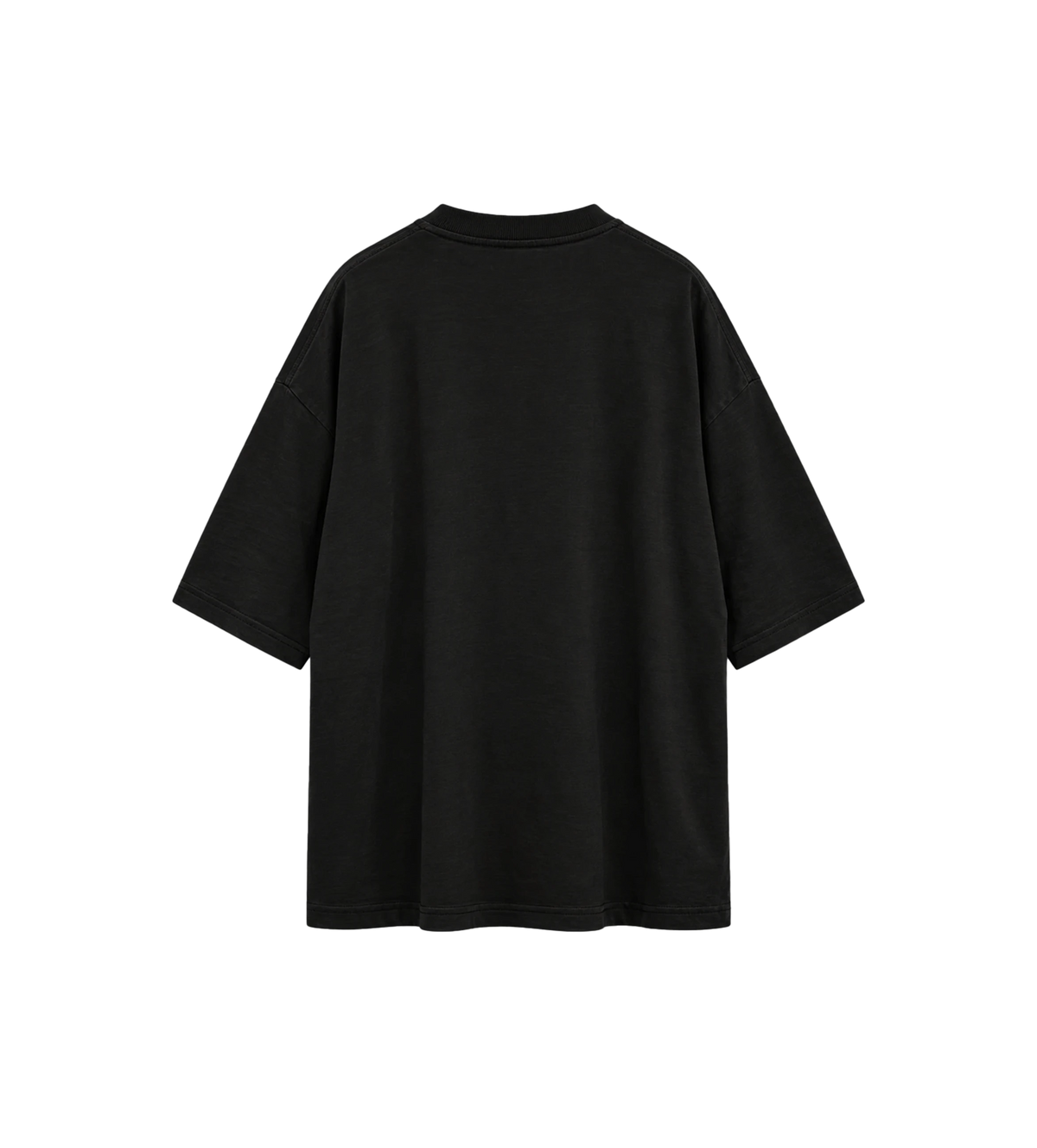 SS wollen T-shirt met leren badge Tar
