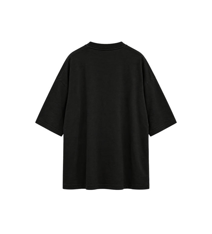 SS wollen T-shirt met leren badge Tar