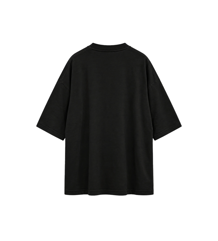 SS wollen T-shirt met leren badge Tar