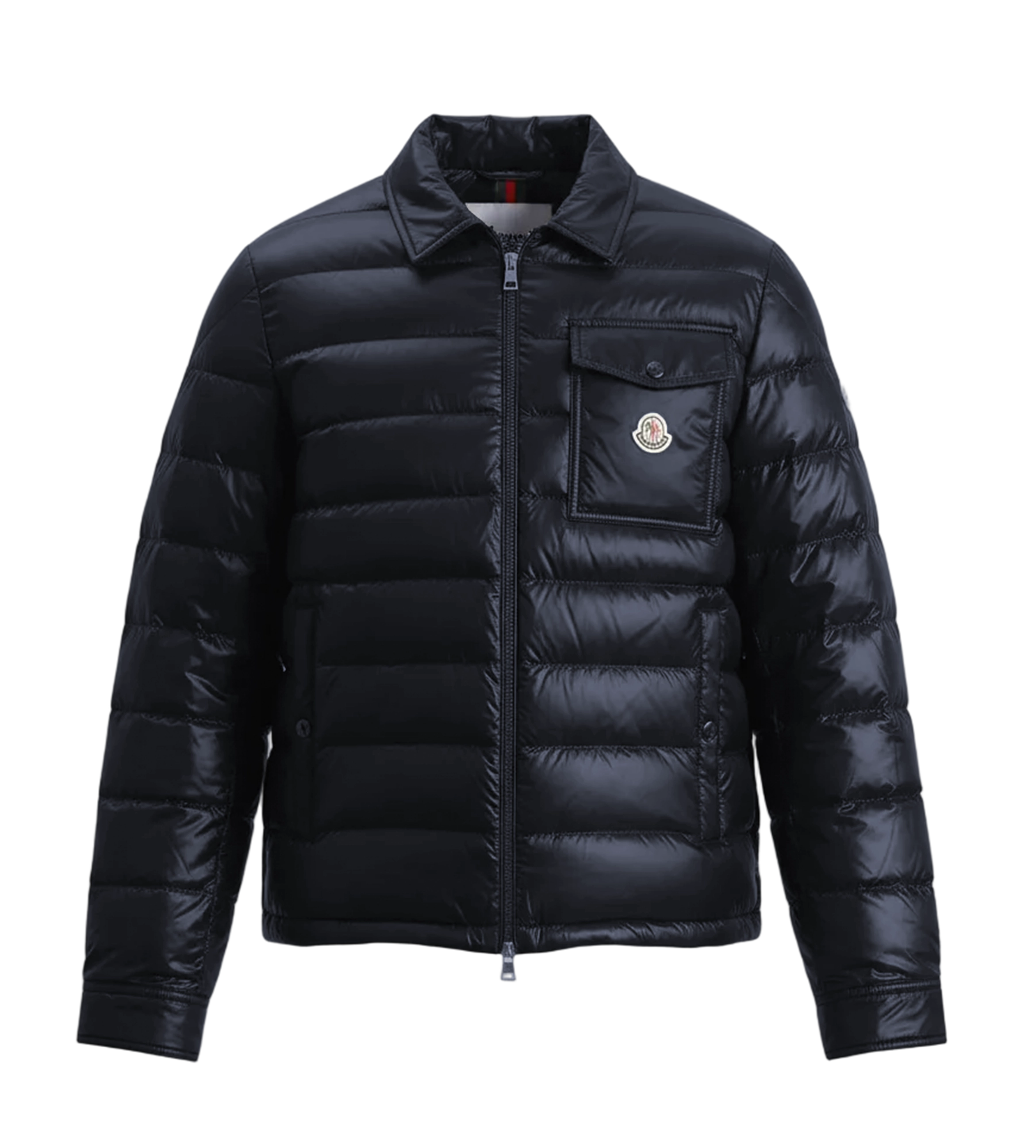Moncler Mourillon Down Shirt Jacket in Navy