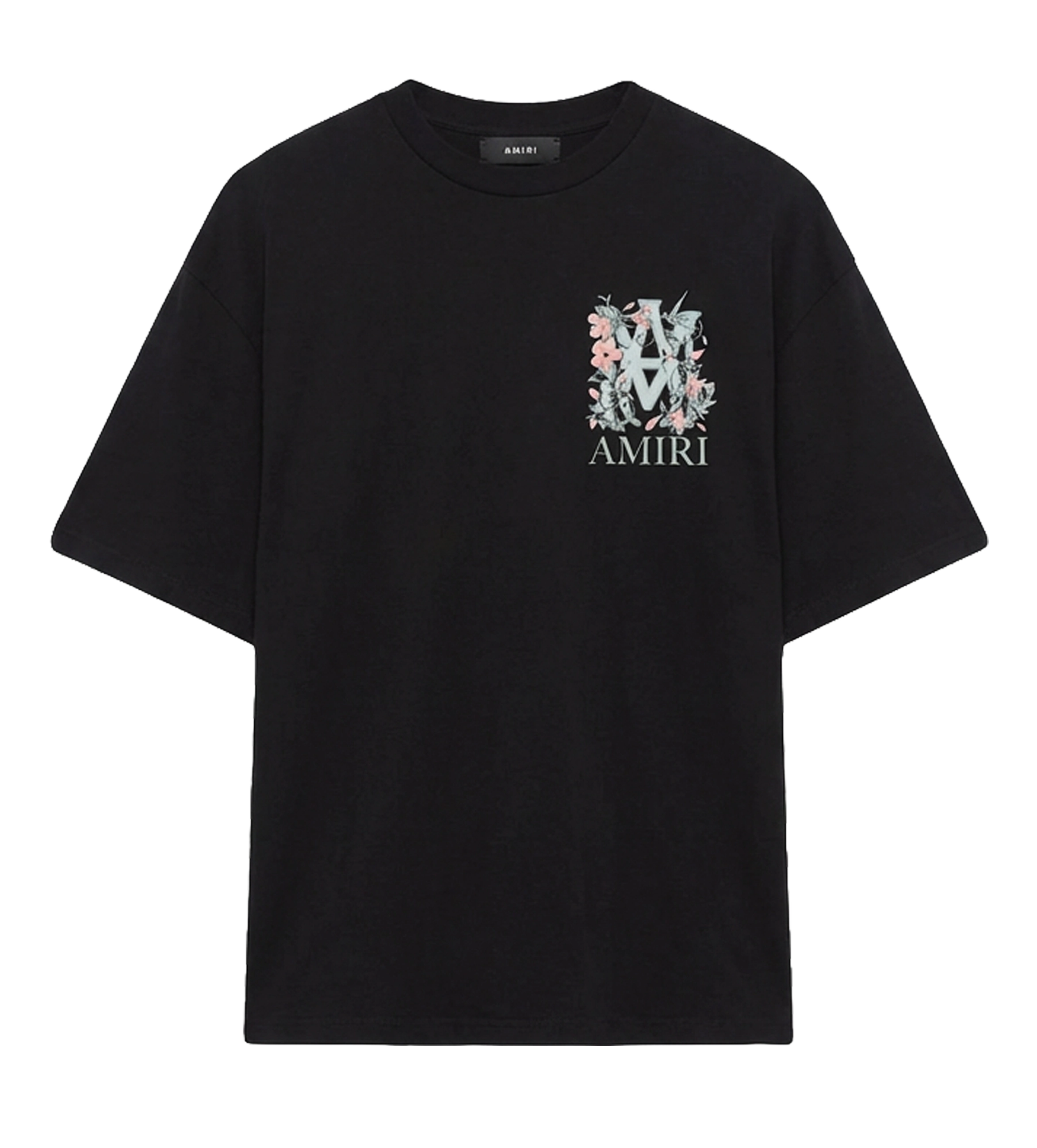 AMIRI MA Floral Oversized Tee in Black