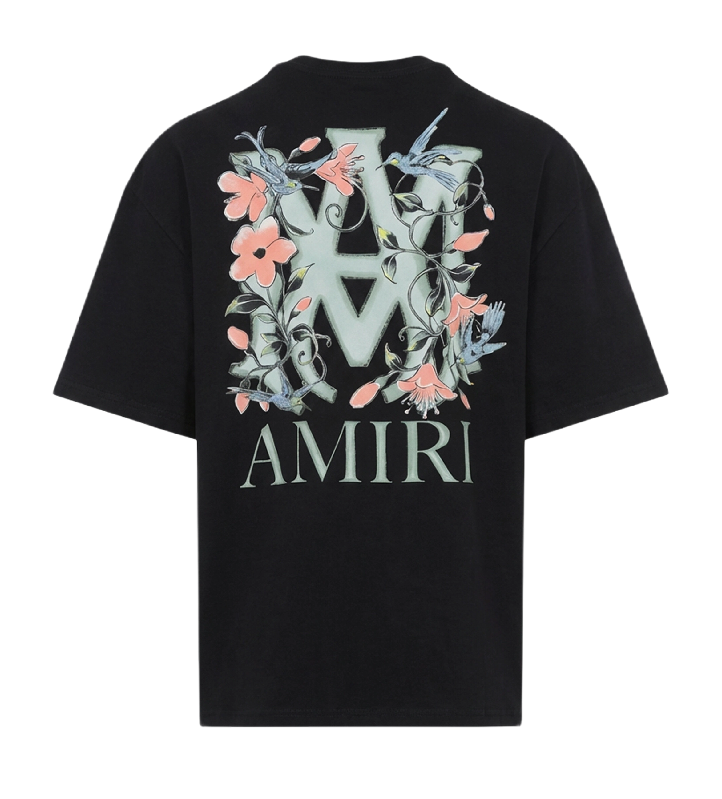 AMIRI MA Floral Oversized Tee in Black