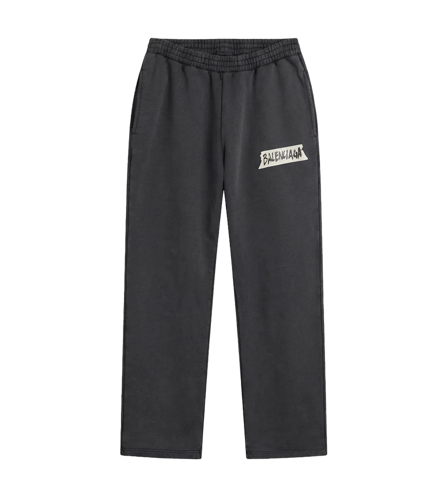 Balenciaga Masking Tape Baggy Pants in Black