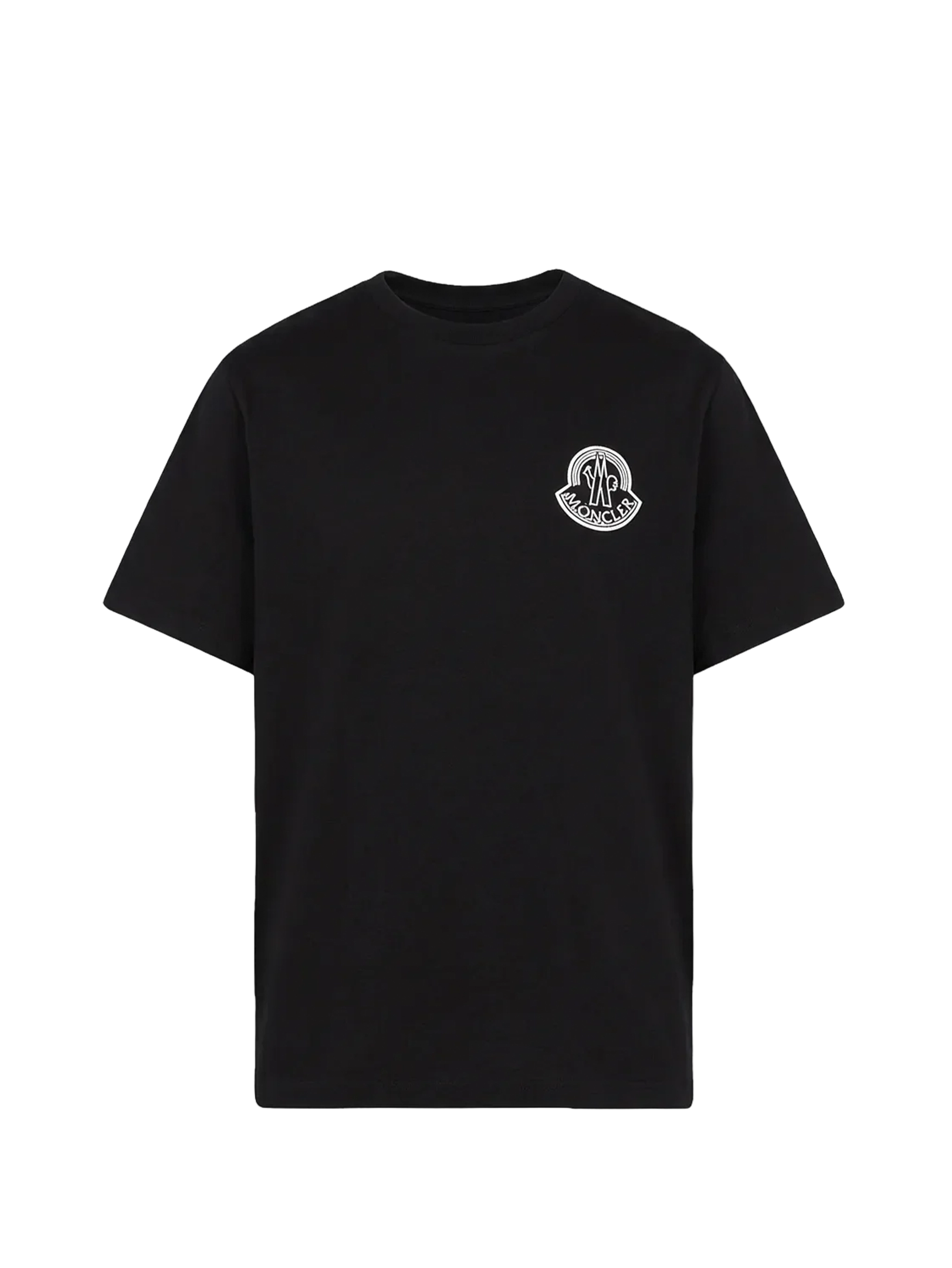 Moncler Logo Cotton Jersey T-Shirt in Black
