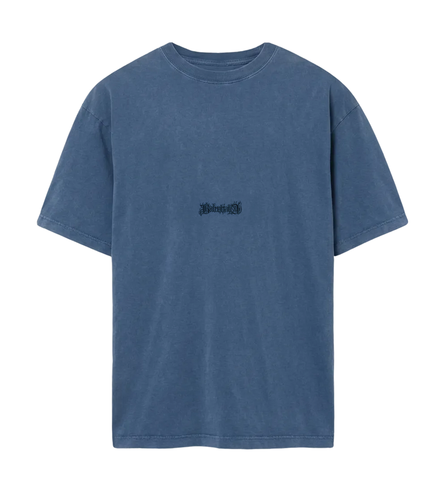 Balenciaga Embroidered Logo T-Shirt in Blue