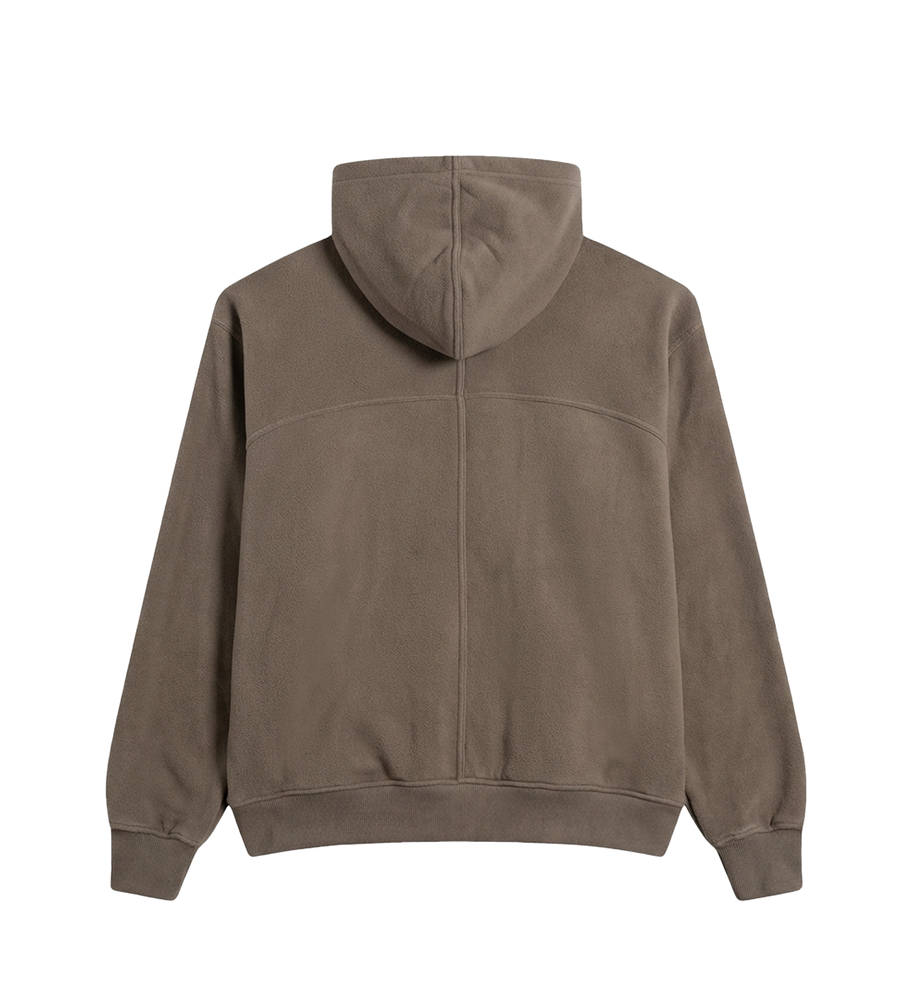 Rick Owens Terry Zip-Up Hoodie in Dust