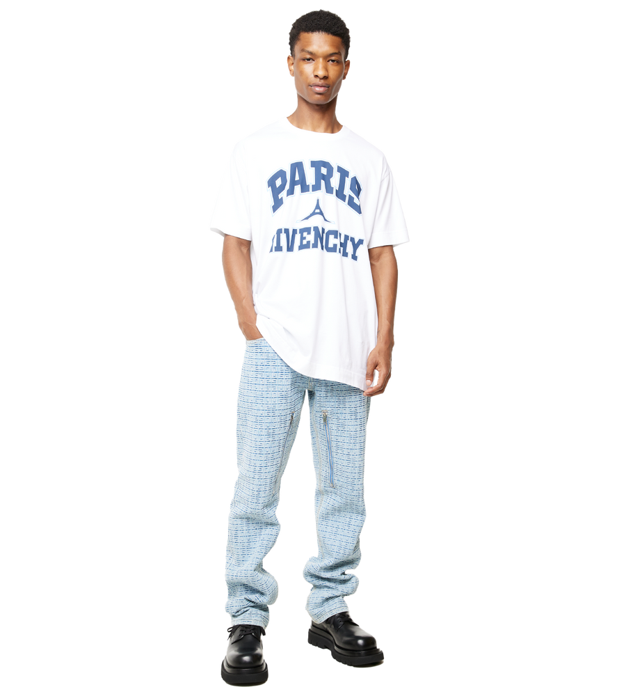 Loose Fit Cargo Jeans Light Blue