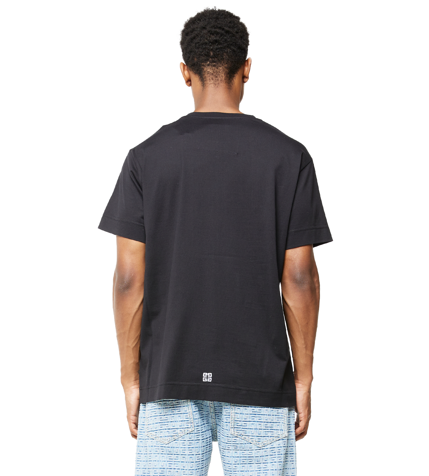 College Embroidery T-Shirt Black