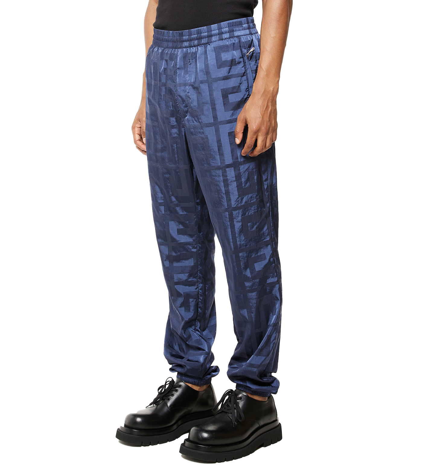 4G Shiny Track Pants Navy