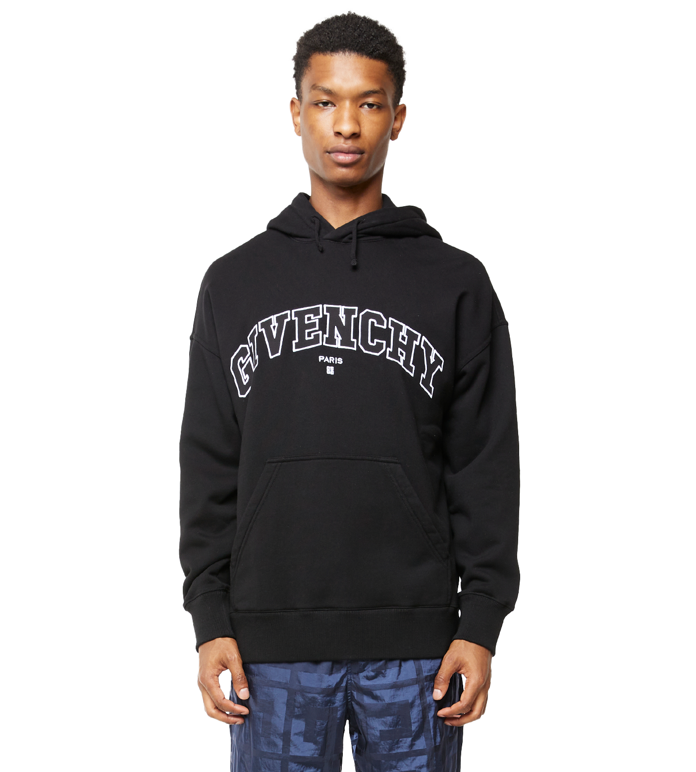 College Logo Hoodie Black
