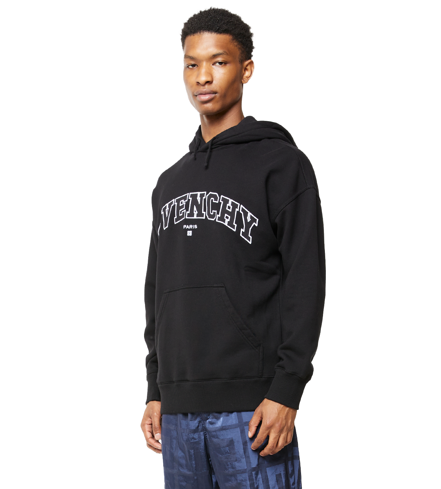 College Logo Hoodie Black