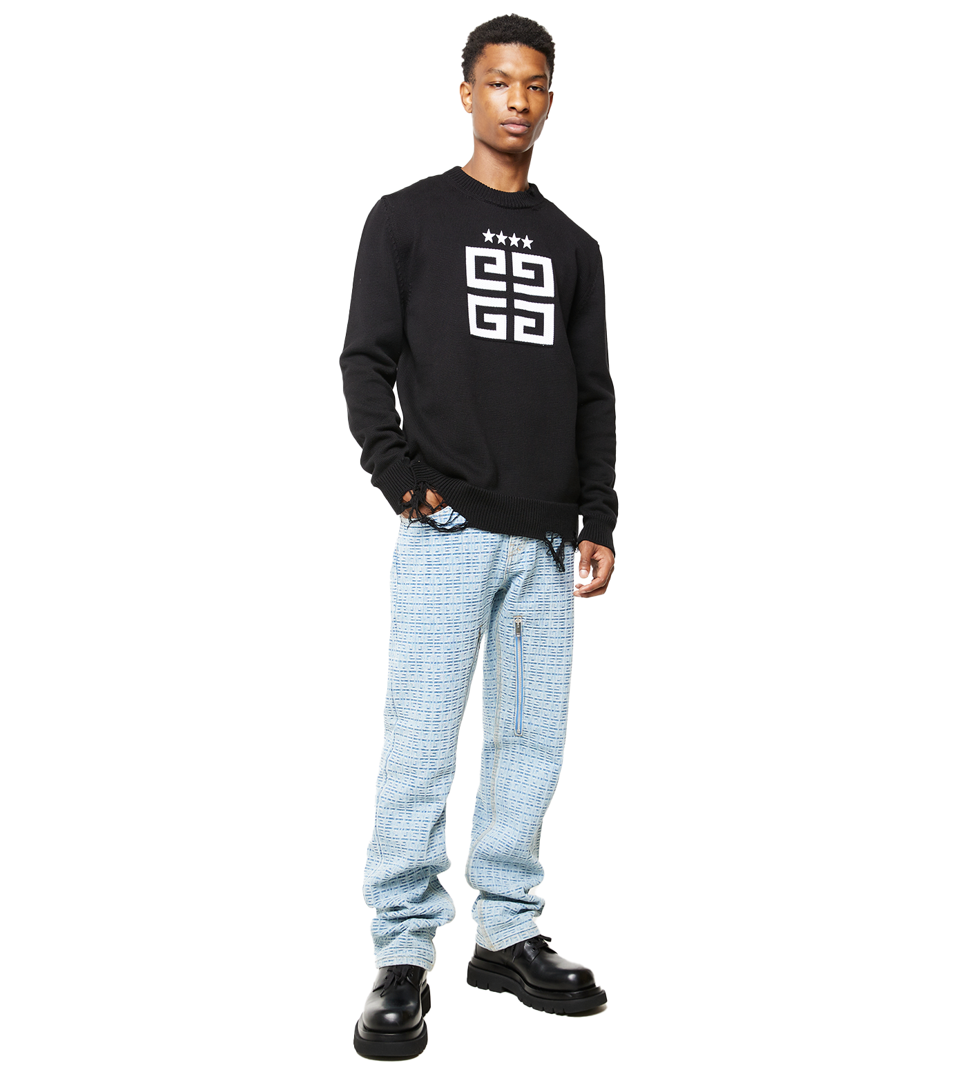 4G Stars Knit Black