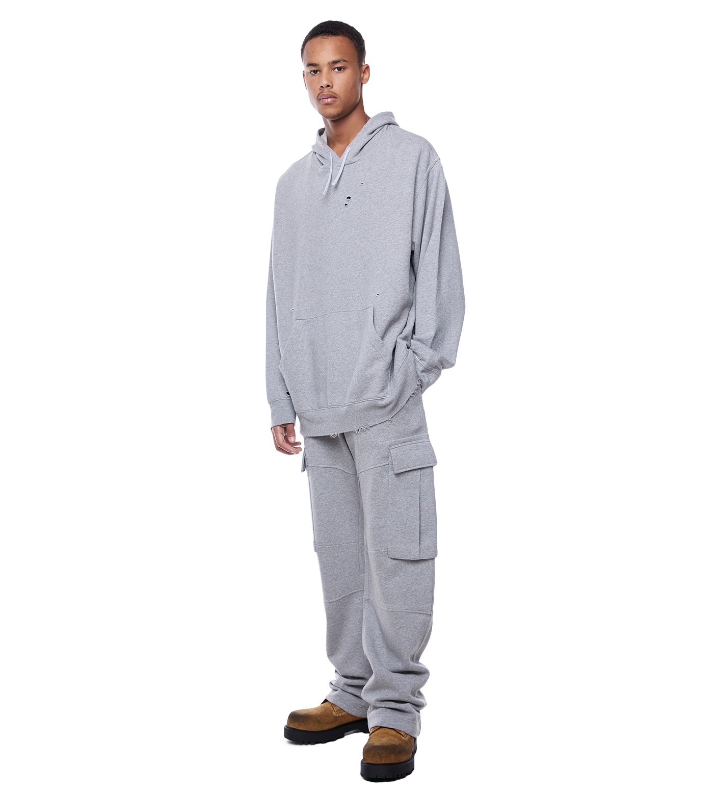 Jersey Cargo Pants Grey