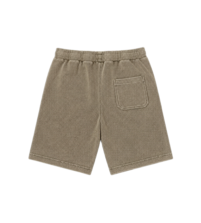 After 4PM Waffle Shorts Washed Olive