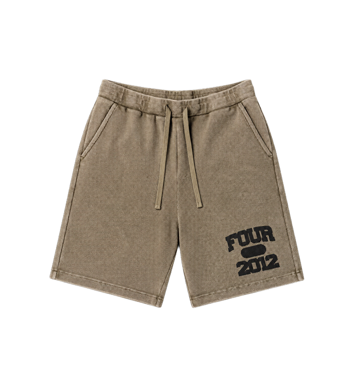 After 4PM Waffle Shorts Washed Olive