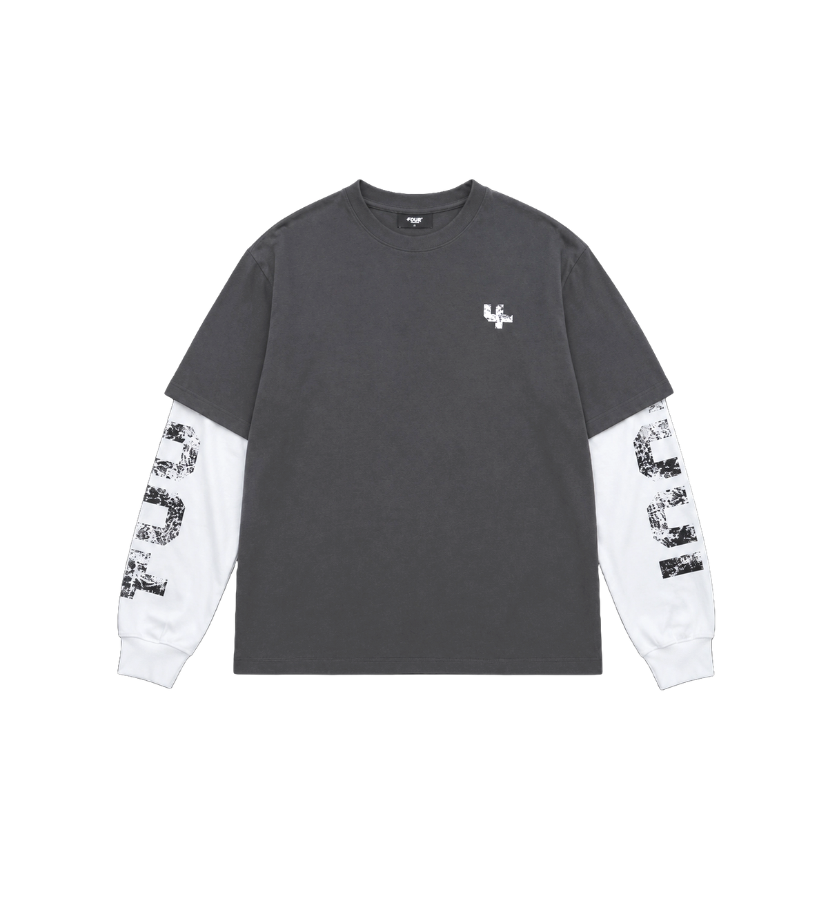 Four Everyone DL Longsleeve White/ Asphalt
