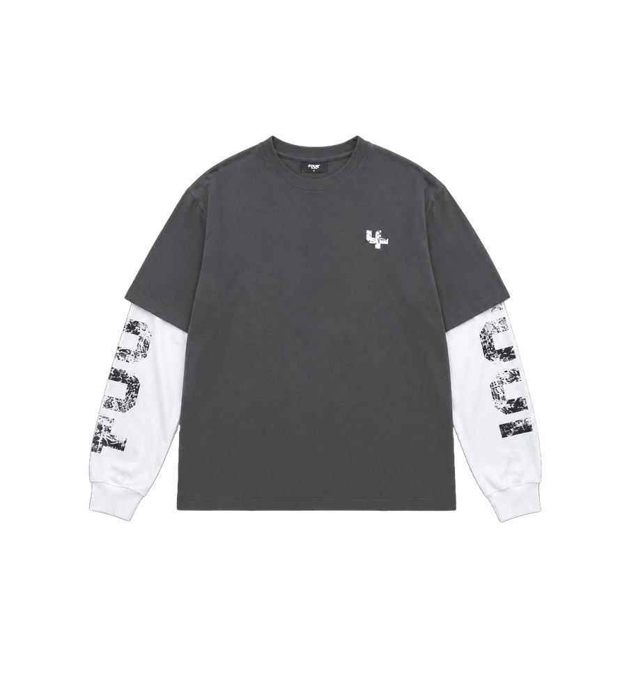 Four Everyone DL Longsleeve White/ Asphalt