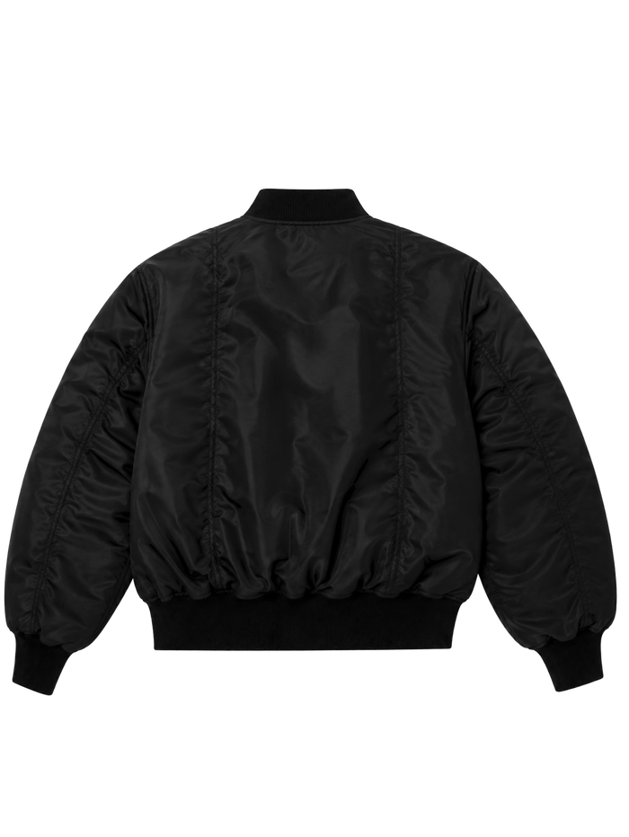 Core Logo Bomber Jacket in Black