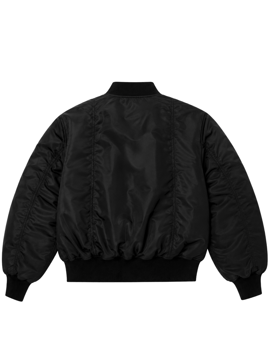 Core Logo Bomber Jacket in Black