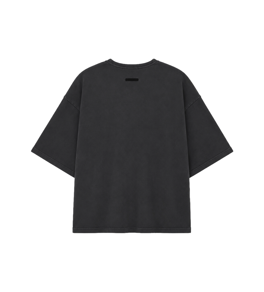 3/4 Henley Sweatshirt Washed Iron Grey