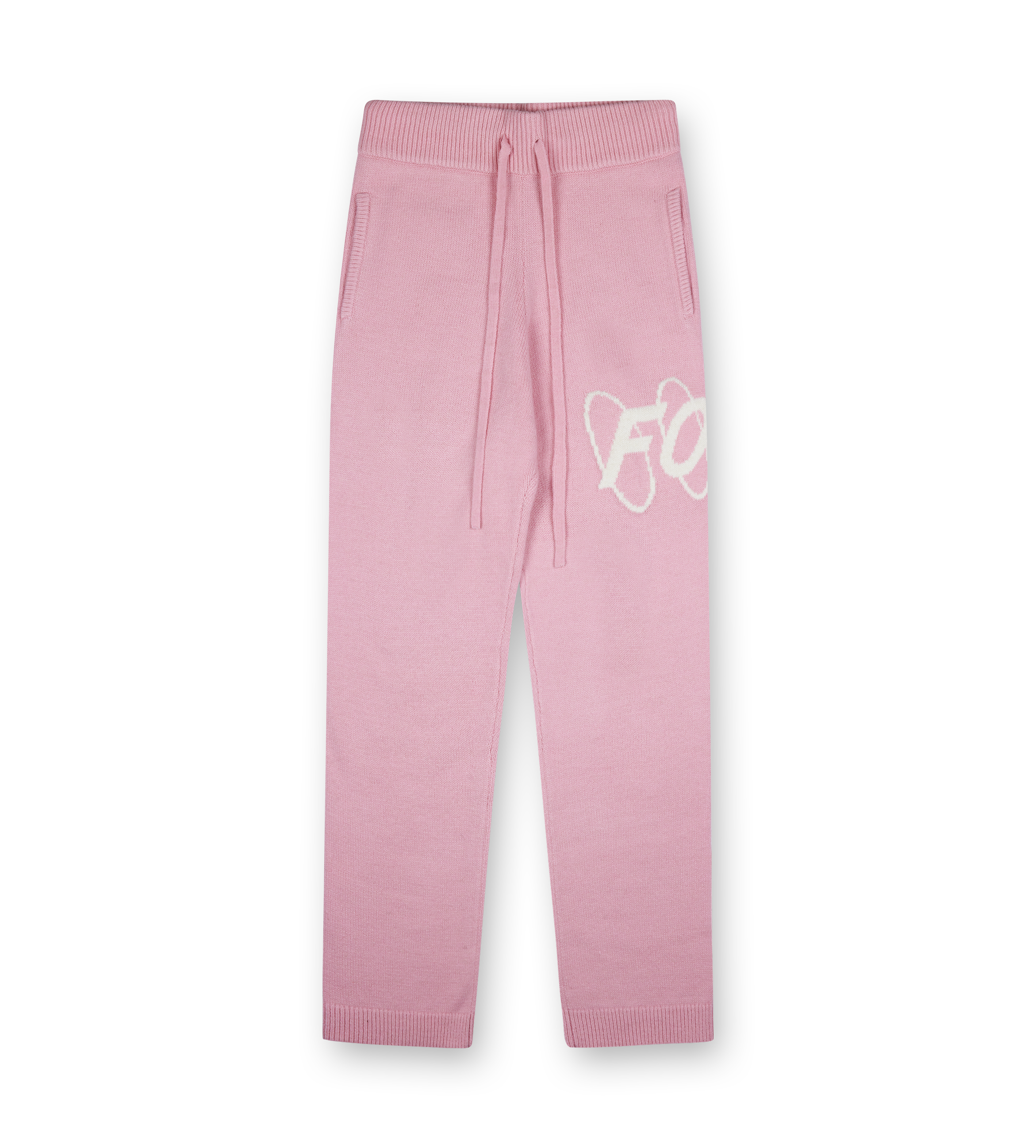 Big Circles Knitted Pants Soft Pink