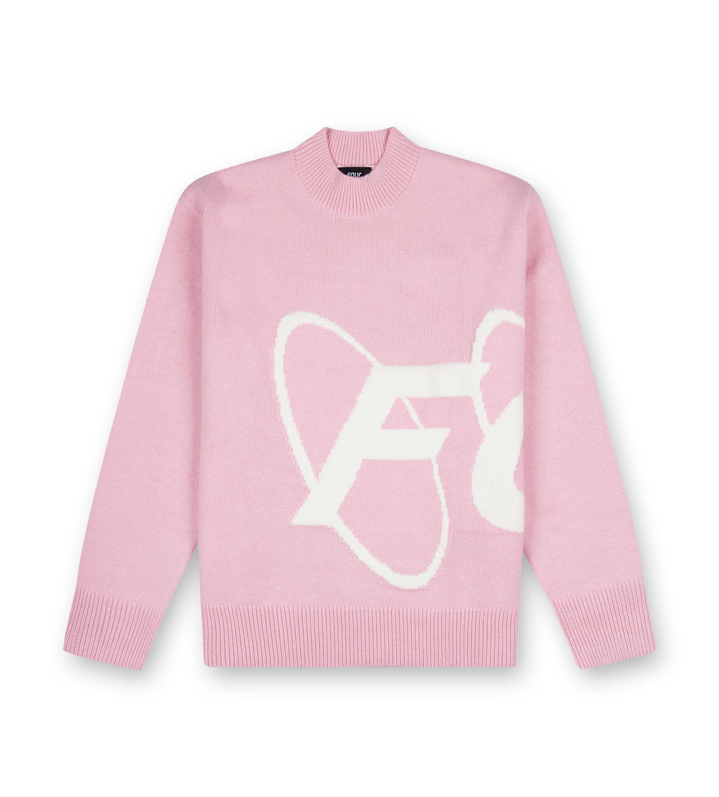 Big Circles Knitted Crewneck Soft Pink