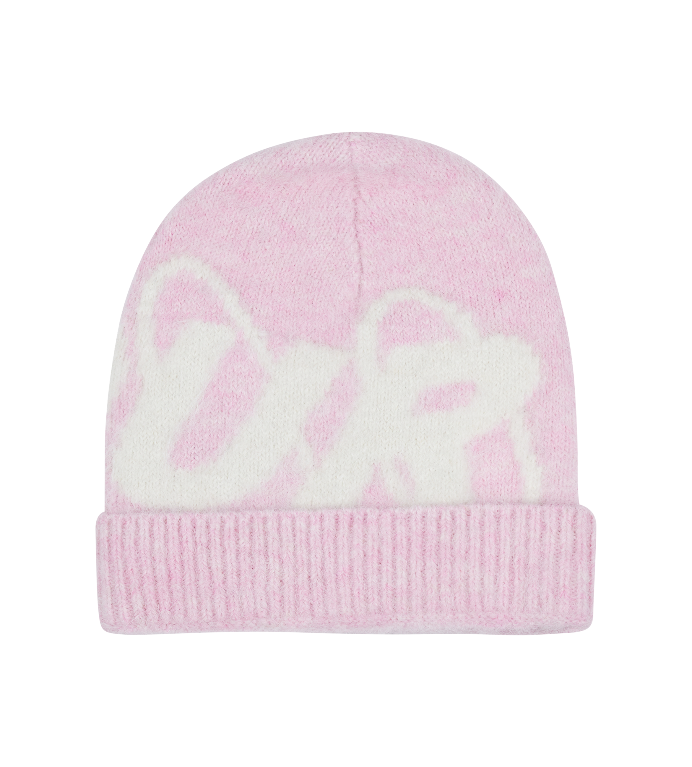 Big Circles Fluffy Beanie Soft Pink