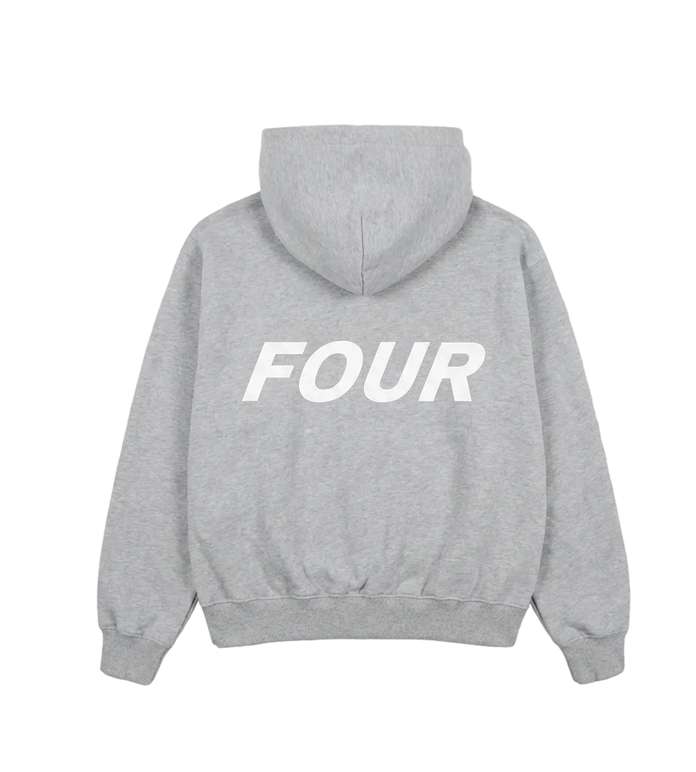 Reconstructed Circles Zip Up Hoodie Grey Melange