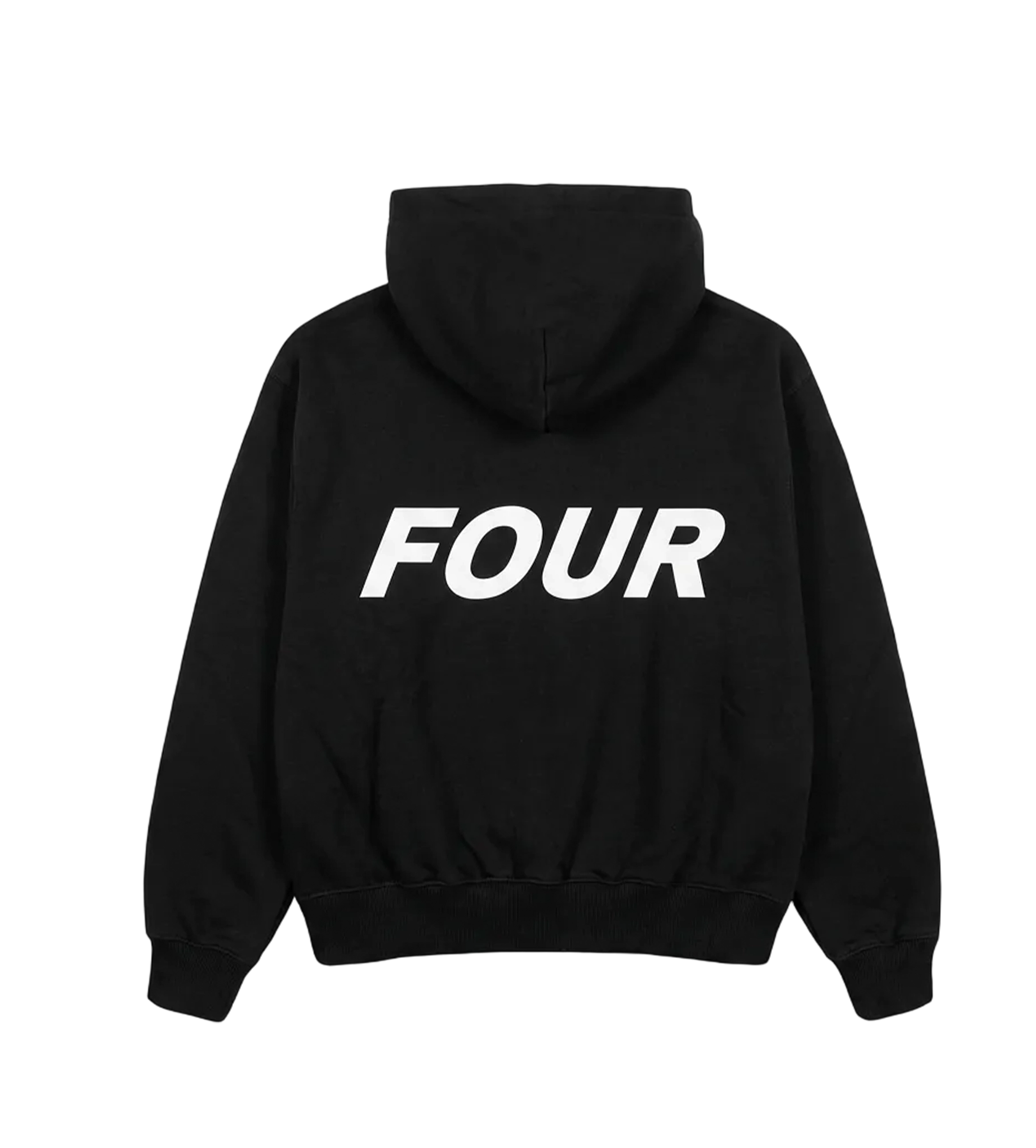 Reconstructed Circles Zip Up Hoodie Black