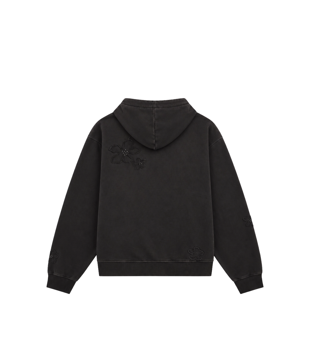 Flower Patch Hoodie Aged Black