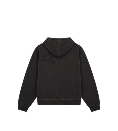Flower Patch Hoodie Aged Black