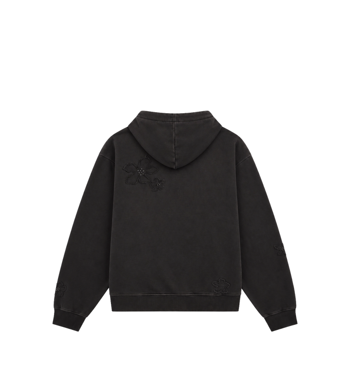 Flower Patch Hoodie Aged Black
