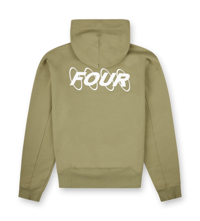 Circles Hoodie Dusty Olijf