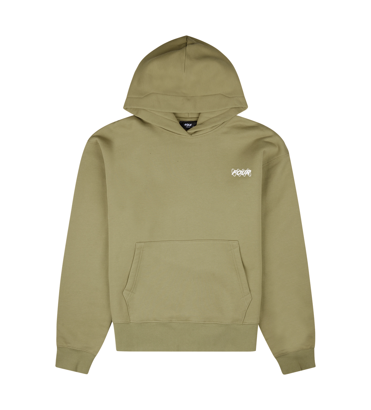 Circles Hoodie Dusty Olijf