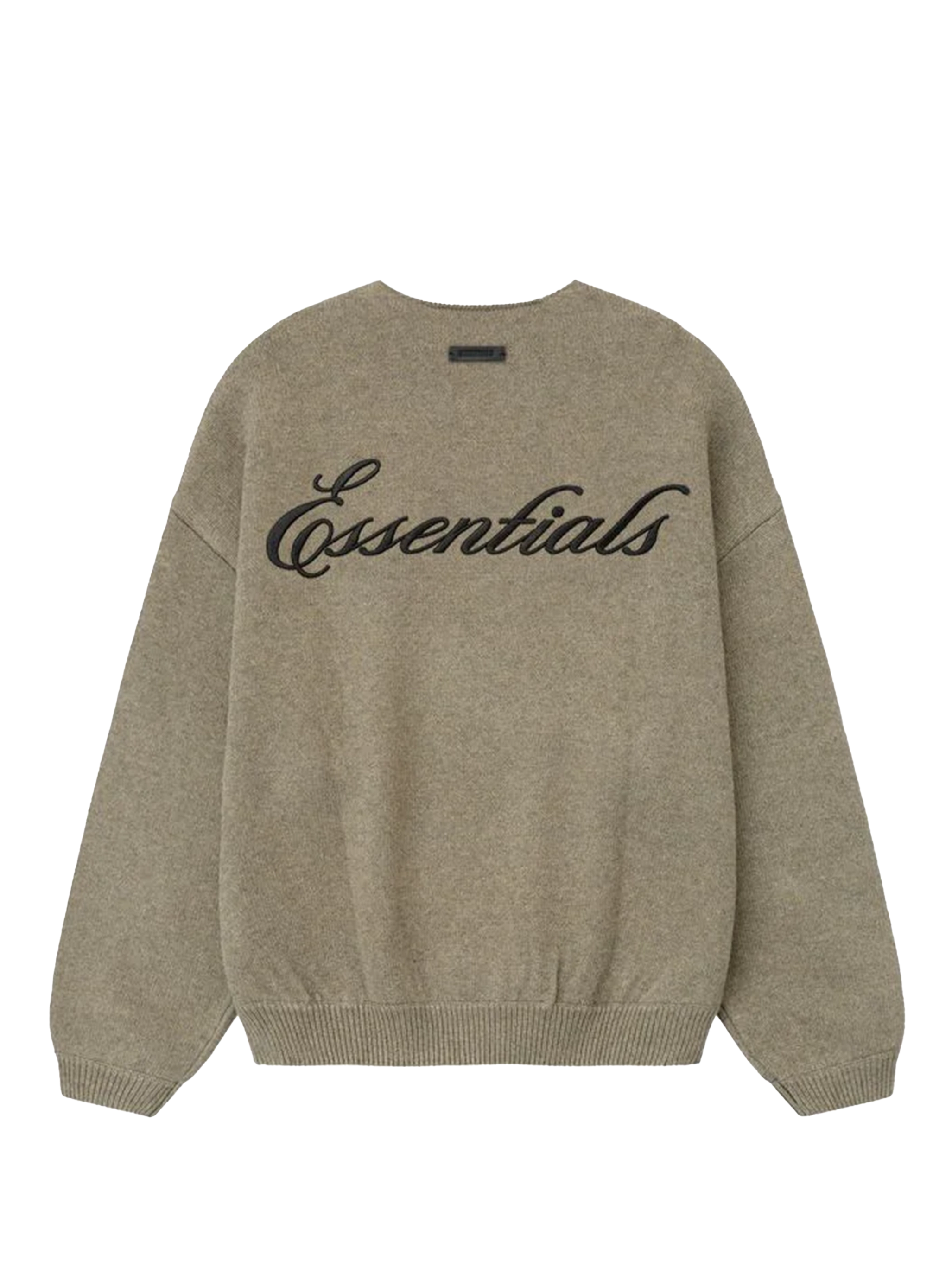 Fear of God Essentials trui met ronde hals en wafelstructuur in Homestead Heather