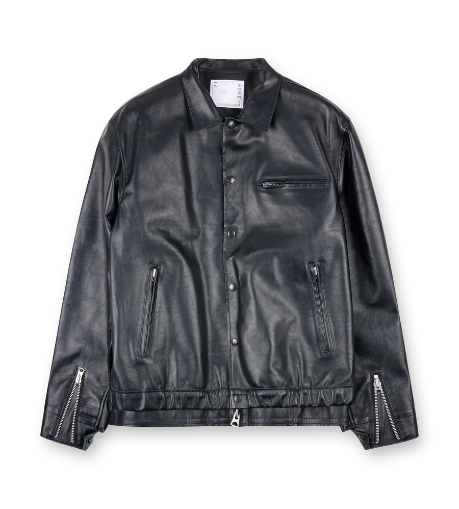 Sacai Leather Blouson in Black