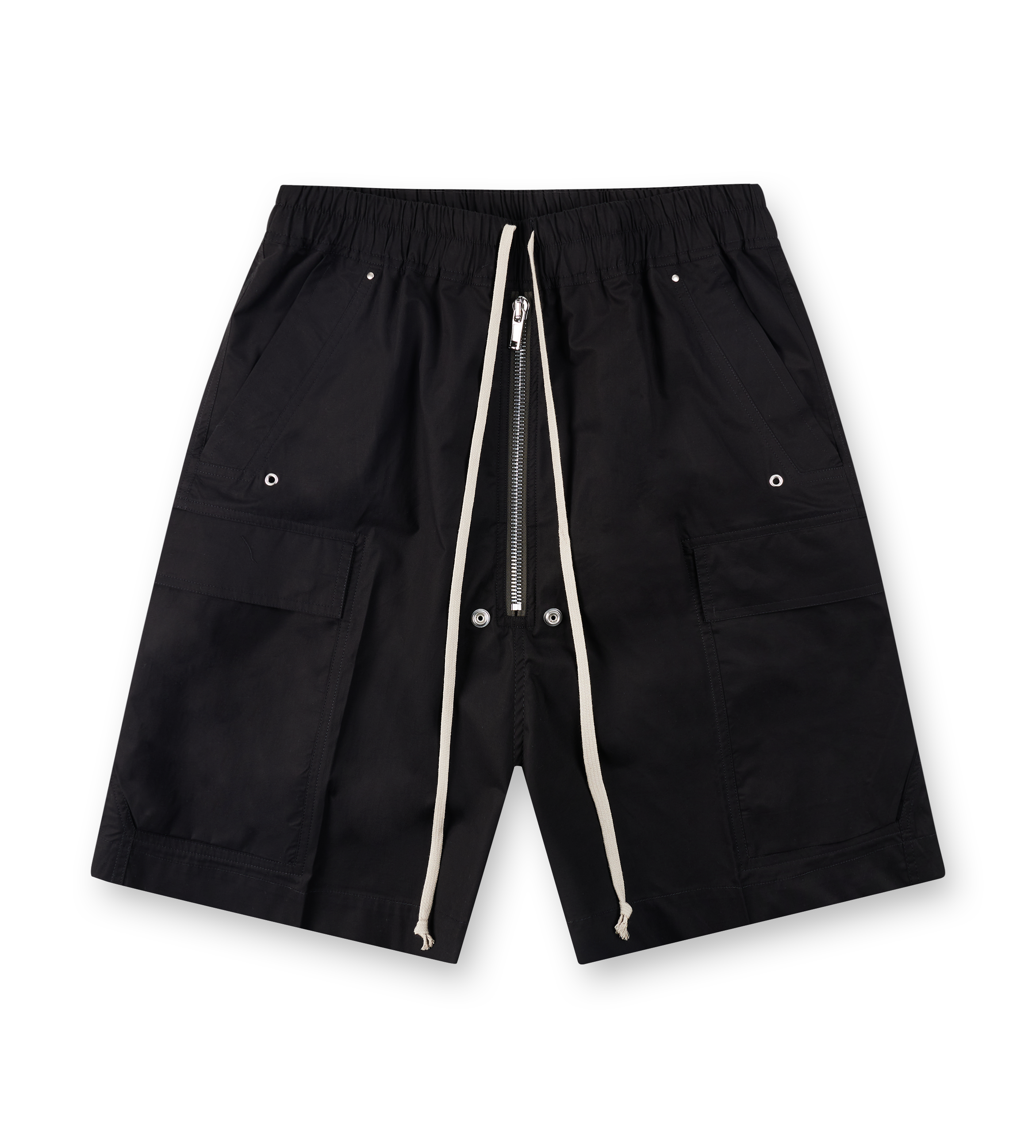 Rick Owens Concordians Cargobela Shorts in Black