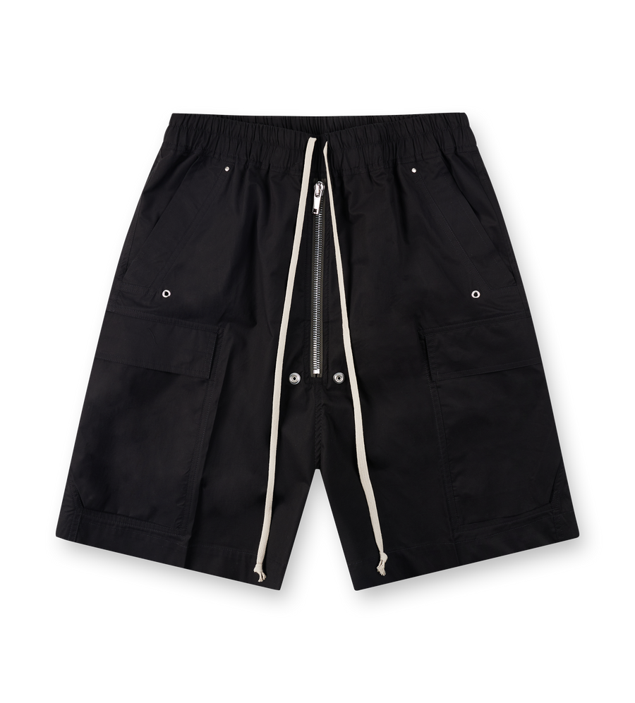 Rick Owens Concordians Cargobela Shorts in Black