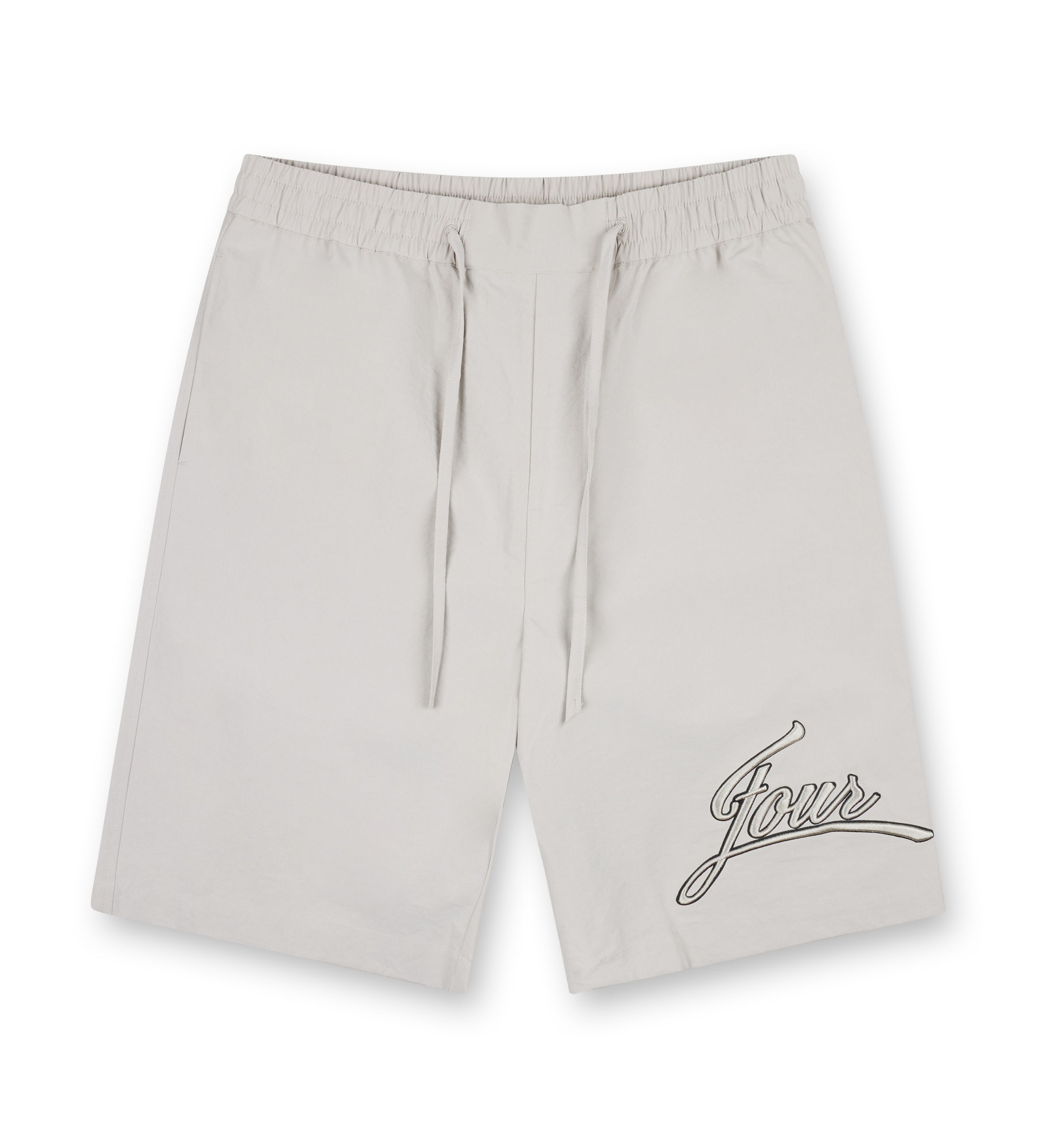 Script Track Shorts Light Grey