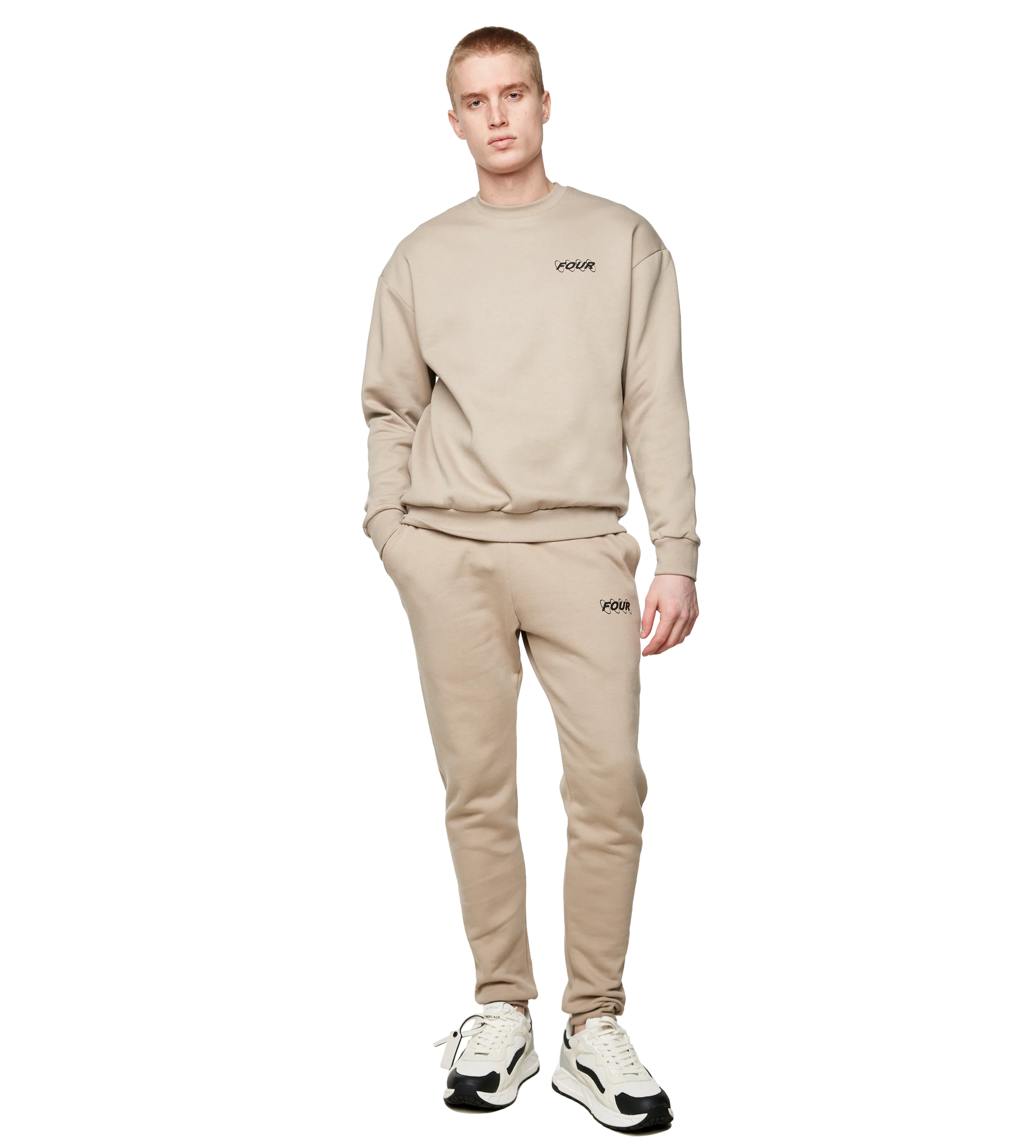 Circles Logo Sweatpants Vintage Khaki