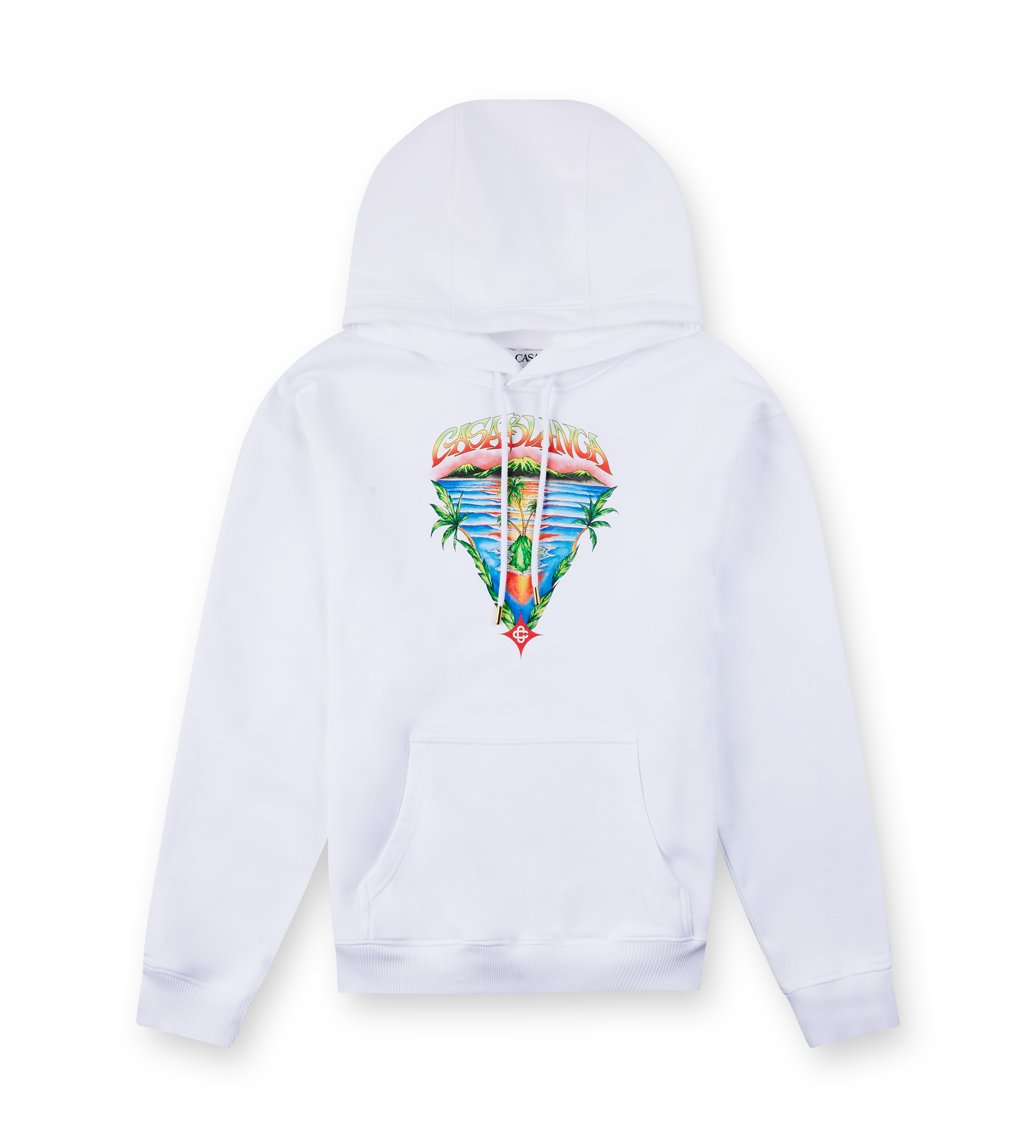 Casablanca Innocence Triangle Hooded Sweatshirt in White