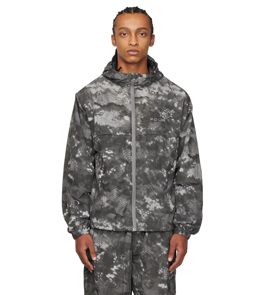Sportswear Windbreaker Jacket Grey Camo