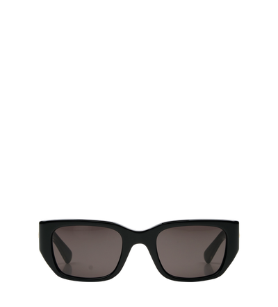Intrecciato Square Sunglasses in Black/Grey