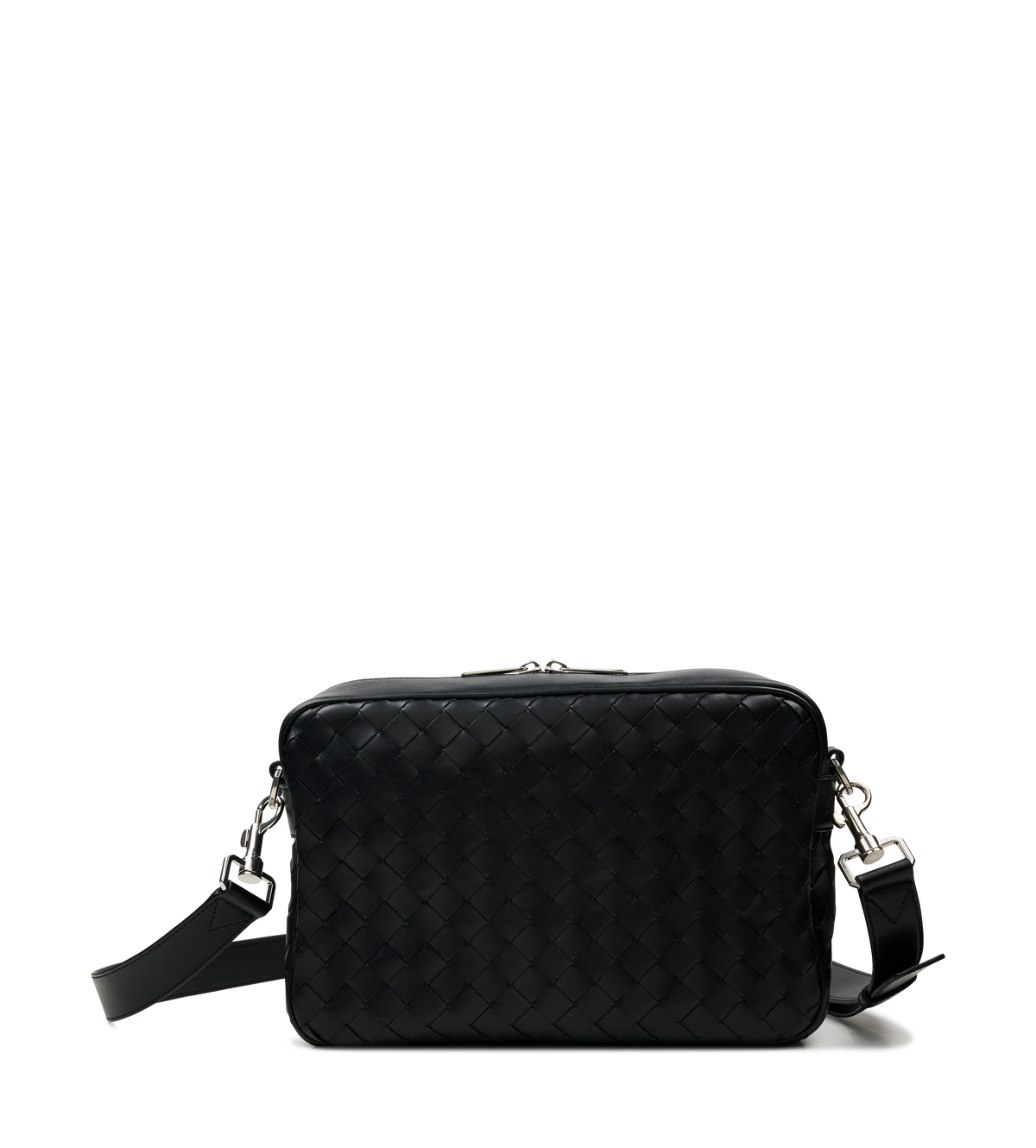 Intrecciato Camera Bag in Black