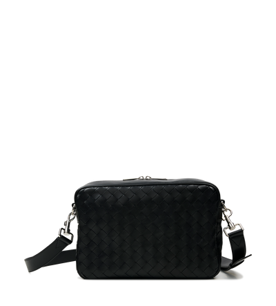 Intrecciato Camera Bag in Black